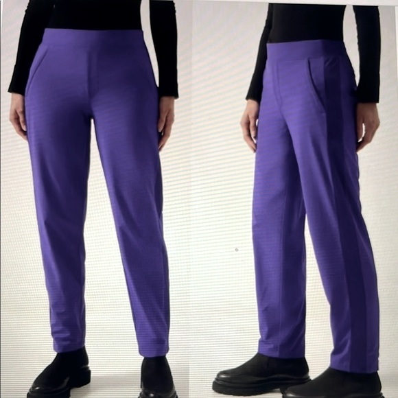 NWT Athleta Brooklyn Lined Pant Purple Size 6 - Picture 1 of 6